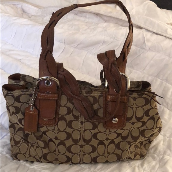 Coach Handbags - Medium Coach signature handbag